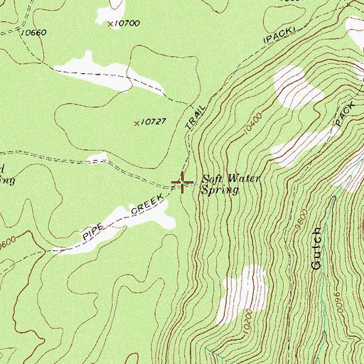 Topographic Map of Soft Water Spring, CO