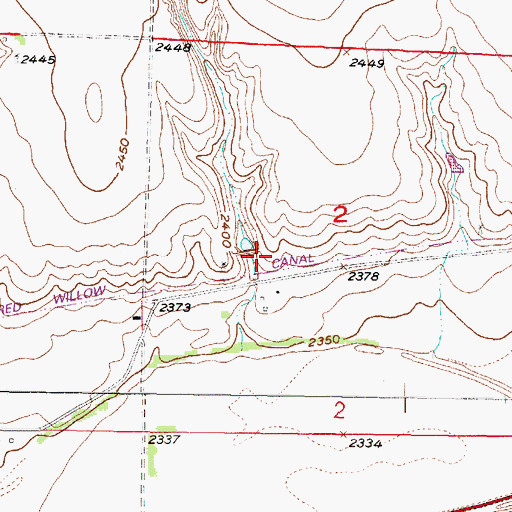 Topographic Map of Dry Creek Dam 8-A, NE