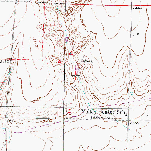 Topographic Map of Dry Creek Dam 8-C, NE