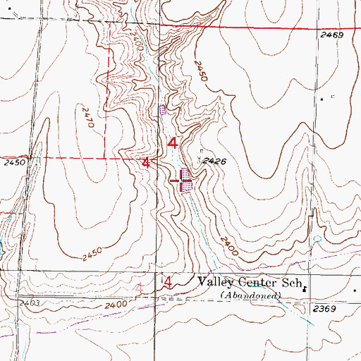 Topographic Map of Dry Creek Dam 8-C, NE