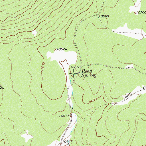 Topographic Map of Road Spring, CO