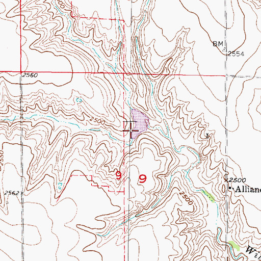 Topographic Map of Dry Creek Reservoir 3-A, NE