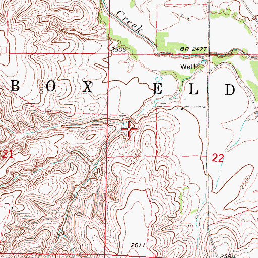 Topographic Map of Larington Dam, NE
