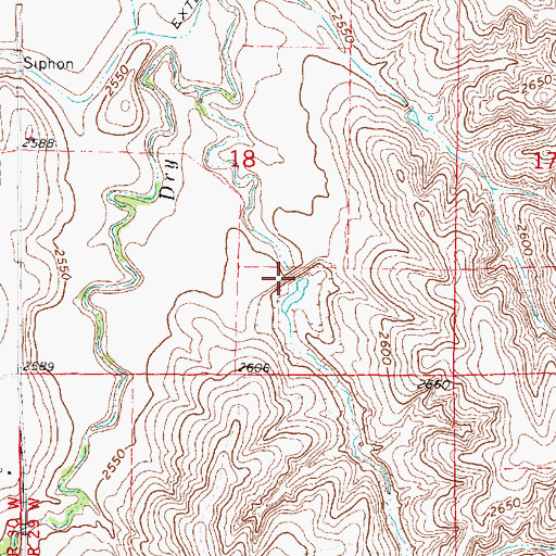 Topographic Map of Dry Creek South Dam 2-A, NE