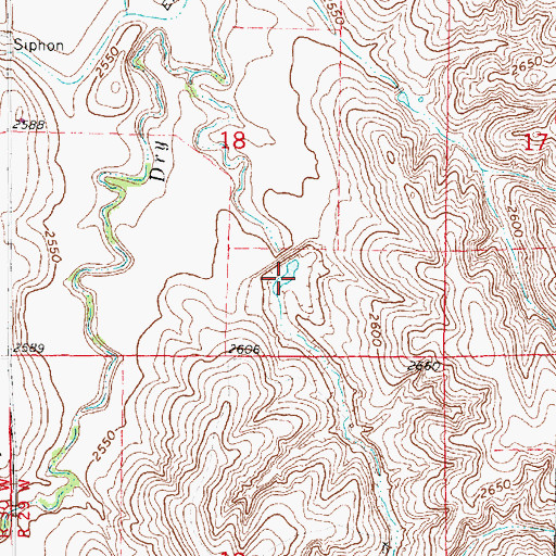 Topographic Map of Dry Creek South Reservoir 2-A, NE