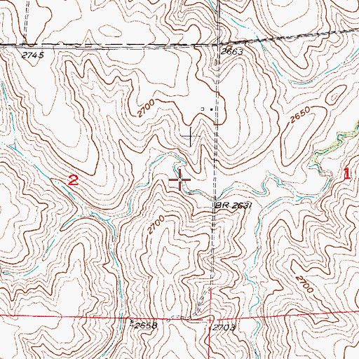 Topographic Map of Dry Creek South Dam 1-F, NE