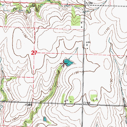 Topographic Map of Yearling Dam, NE