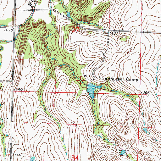 Topographic Map of Boy-Scouts of America Detention Dam, NE