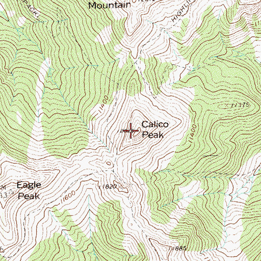 Topographic Map of Calico Peak, CO