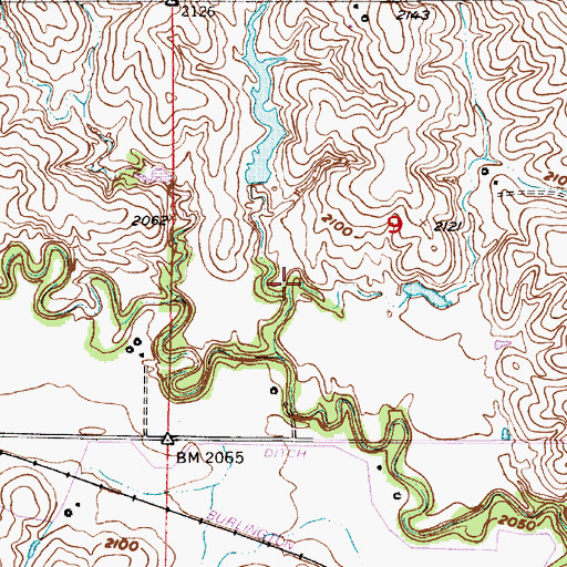 Topographic Map of Lewandowski Reservoir, NE