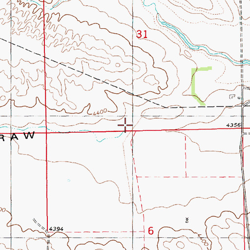 Topographic Map of Scrivens Diversion Dam, NE