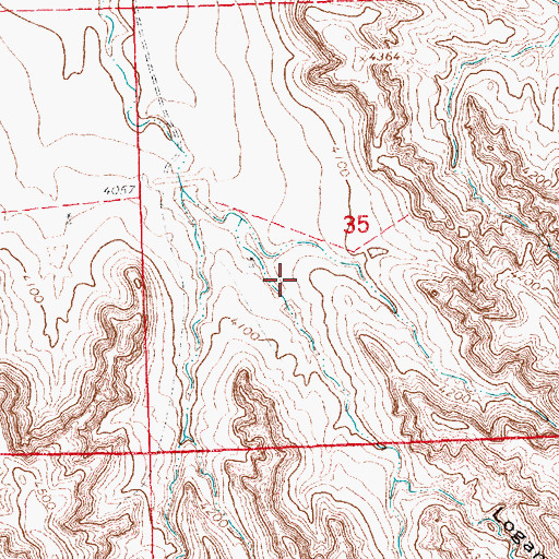 Topographic Map of Horn Reservoir 4, NE
