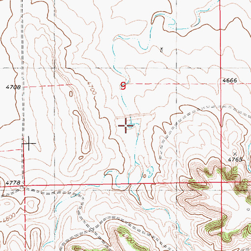 Topographic Map of Cross Group Reservoir, NE