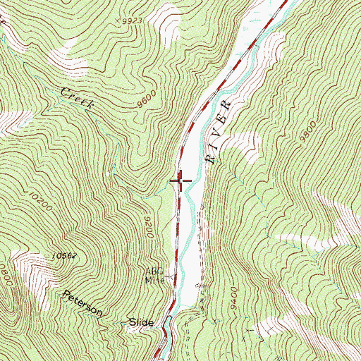 Topographic Map of Marguerite Creek, CO