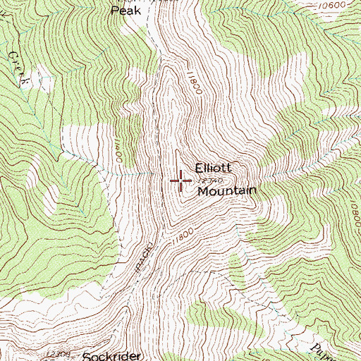 Topographic Map of Elliott Mountain, CO