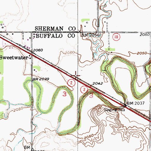 Topographic Map of Yanda Dam, NE