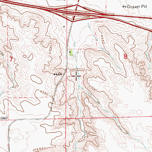 Topographic Map of Willoughby Reservoir, NE