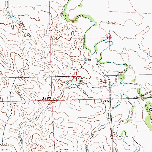 Topographic Map of Marshall Dam, NE