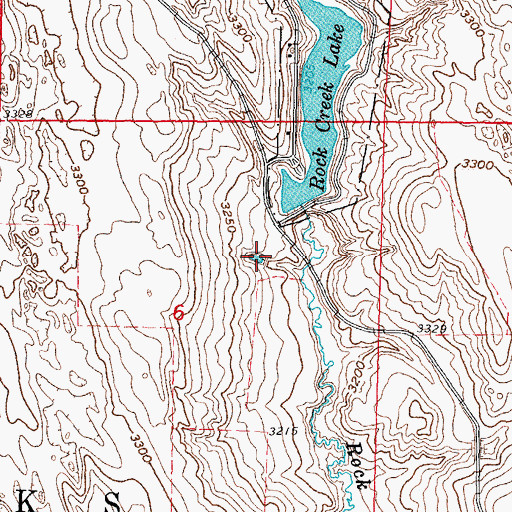 Topographic Map of Rock Creek Dam, NE