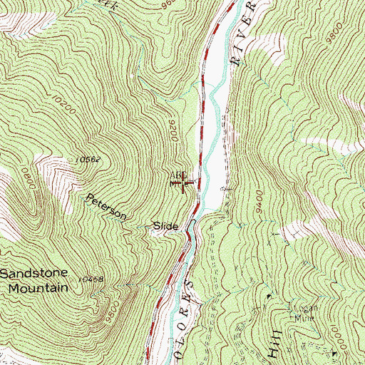 Topographic Map of ABG Mine, CO