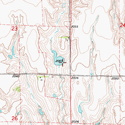 Topographic Map of Bartels Dam, NE