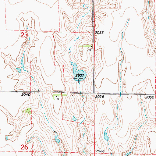 Topographic Map of Bartels Reservoir, NE