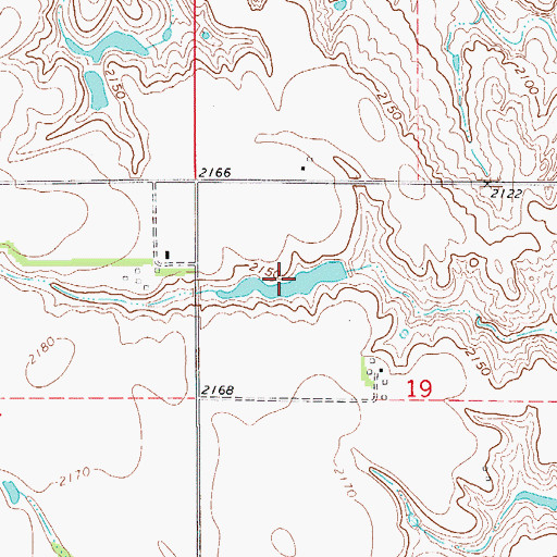 Topographic Map of Frerichs Reservoir, NE
