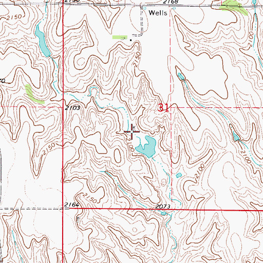 Topographic Map of Frerichs Reservoir, NE