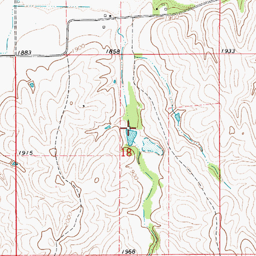 Topographic Map of Kahrs Dam, NE