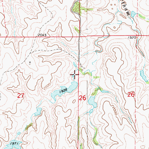 Topographic Map of Monie Dam, NE