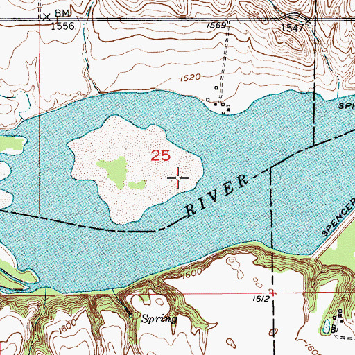 Topographic Map of Northern Nebraska Plant Reservoir Number 1, NE
