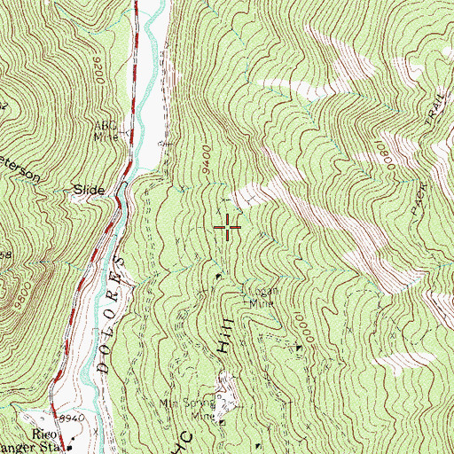 Topographic Map of Logan Mine, CO