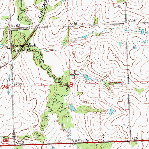 Topographic Map of Spring Creek Dam 9-4, NE