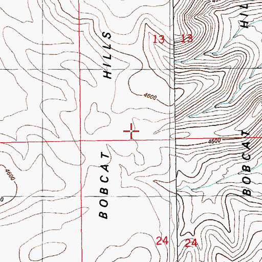 Topographic Map of Bobcat Hills, AZ