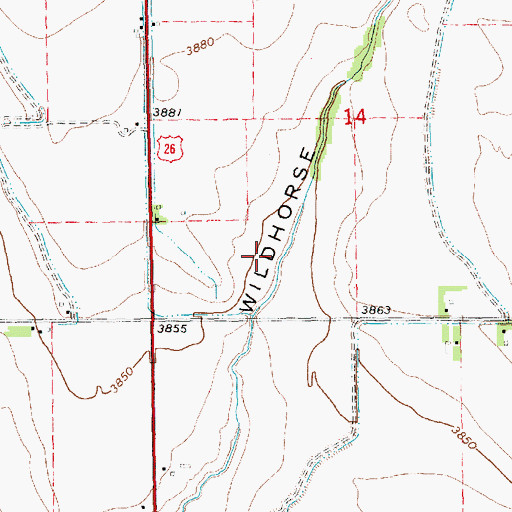 Topographic Map of Wildhorse Dam 5-A, NE