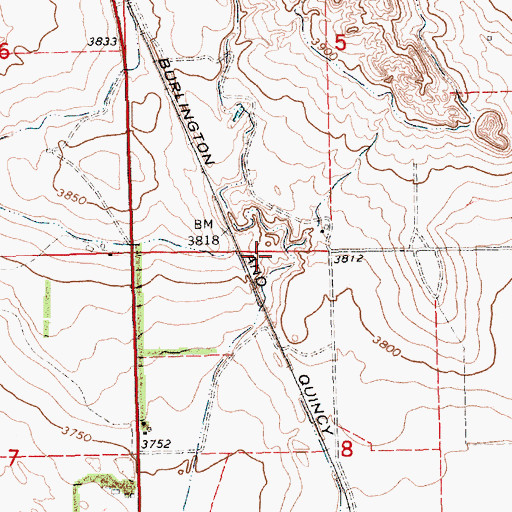 Topographic Map of Hall Dam, NE