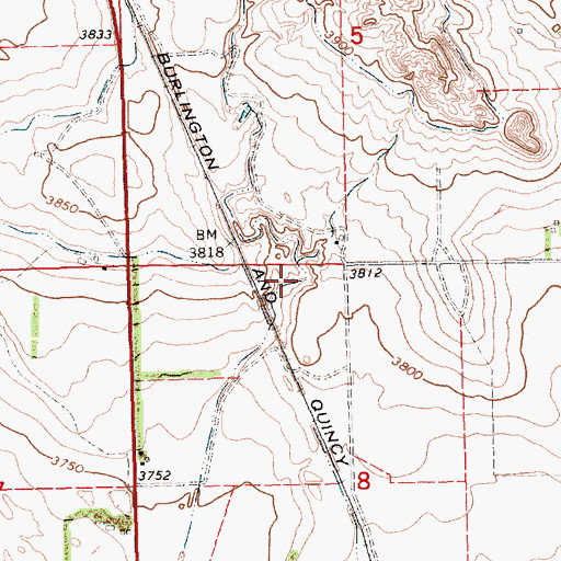 Topographic Map of Hall Reservoir, NE
