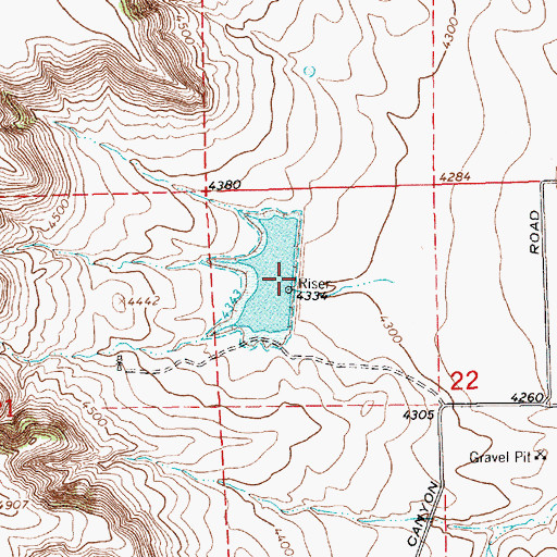 Topographic Map of Ouderkirk Dam, NE
