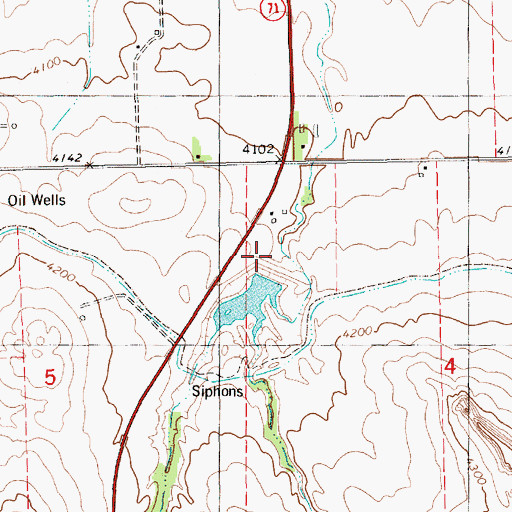 Topographic Map of Gering Valley Reservoir B, NE