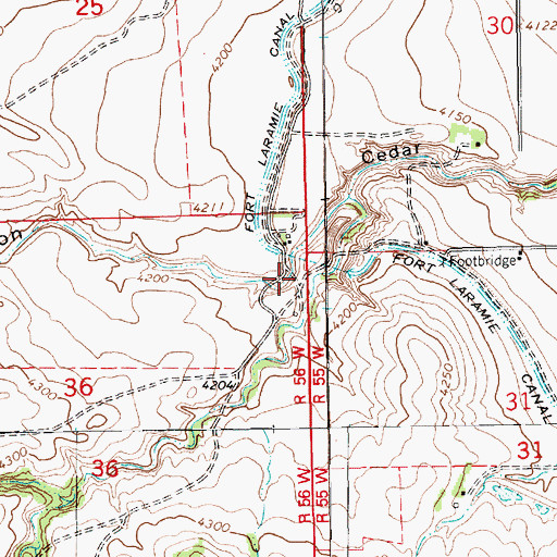 Topographic Map of Gering Valley Reservoir E, NE