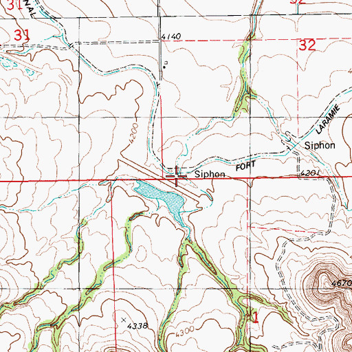 Topographic Map of Gering Valley Dam D, NE