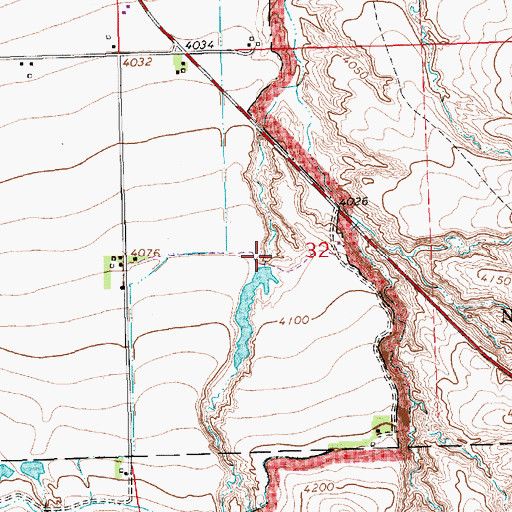 Topographic Map of Frank Dam, NE