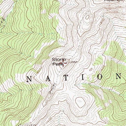 Topographic Map of Storm Peak, CO