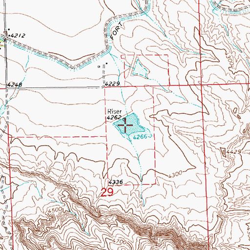 Topographic Map of Fanning Reservoir, NE