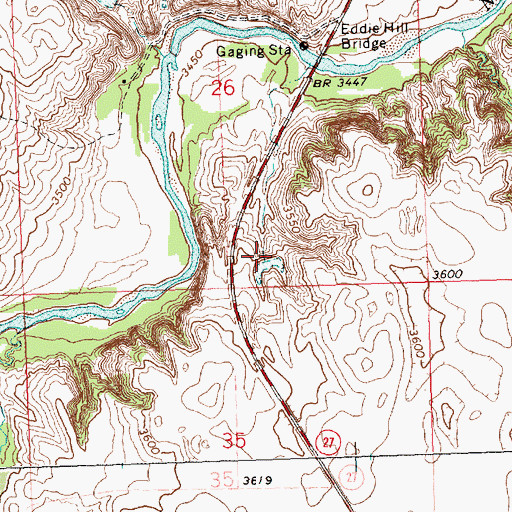 Topographic Map of Leach Dam, NE
