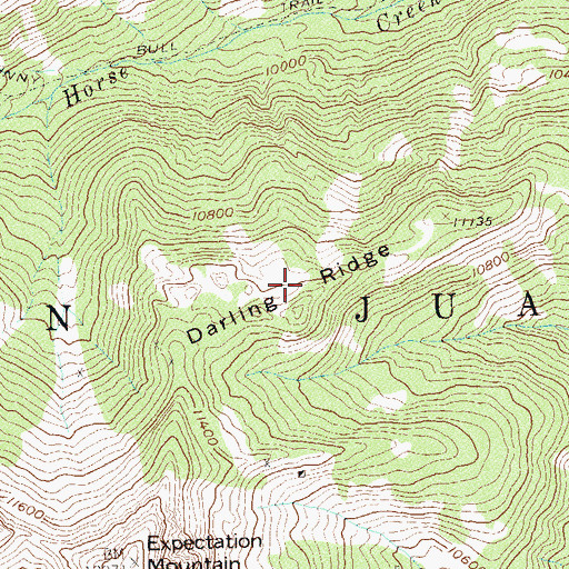 Topographic Map of Darling Ridge, CO