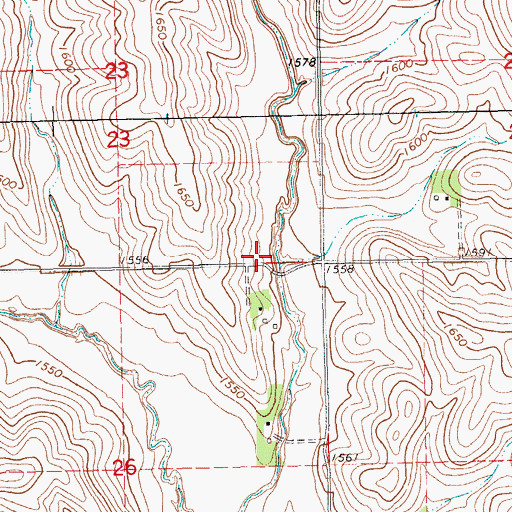 Topographic Map of Dangberg Dam, NE