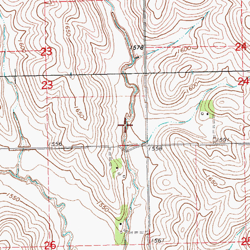 Topographic Map of Dangberg Reservoir, NE