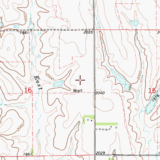 Topographic Map of Bartell Dam, NE
