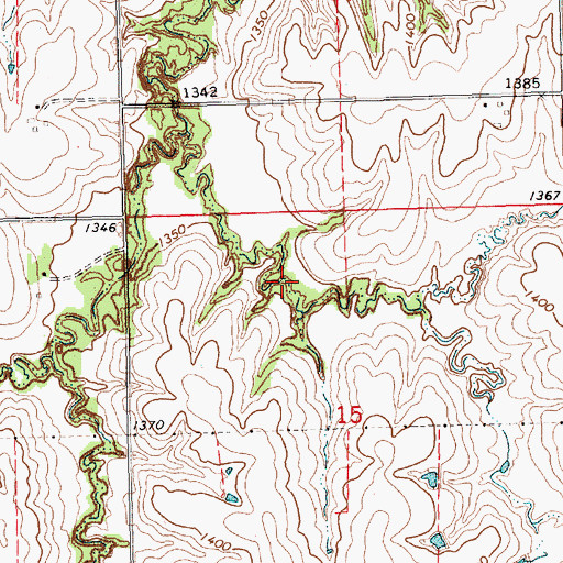 Topographic Map of Cub Creek Dam 8-C, NE